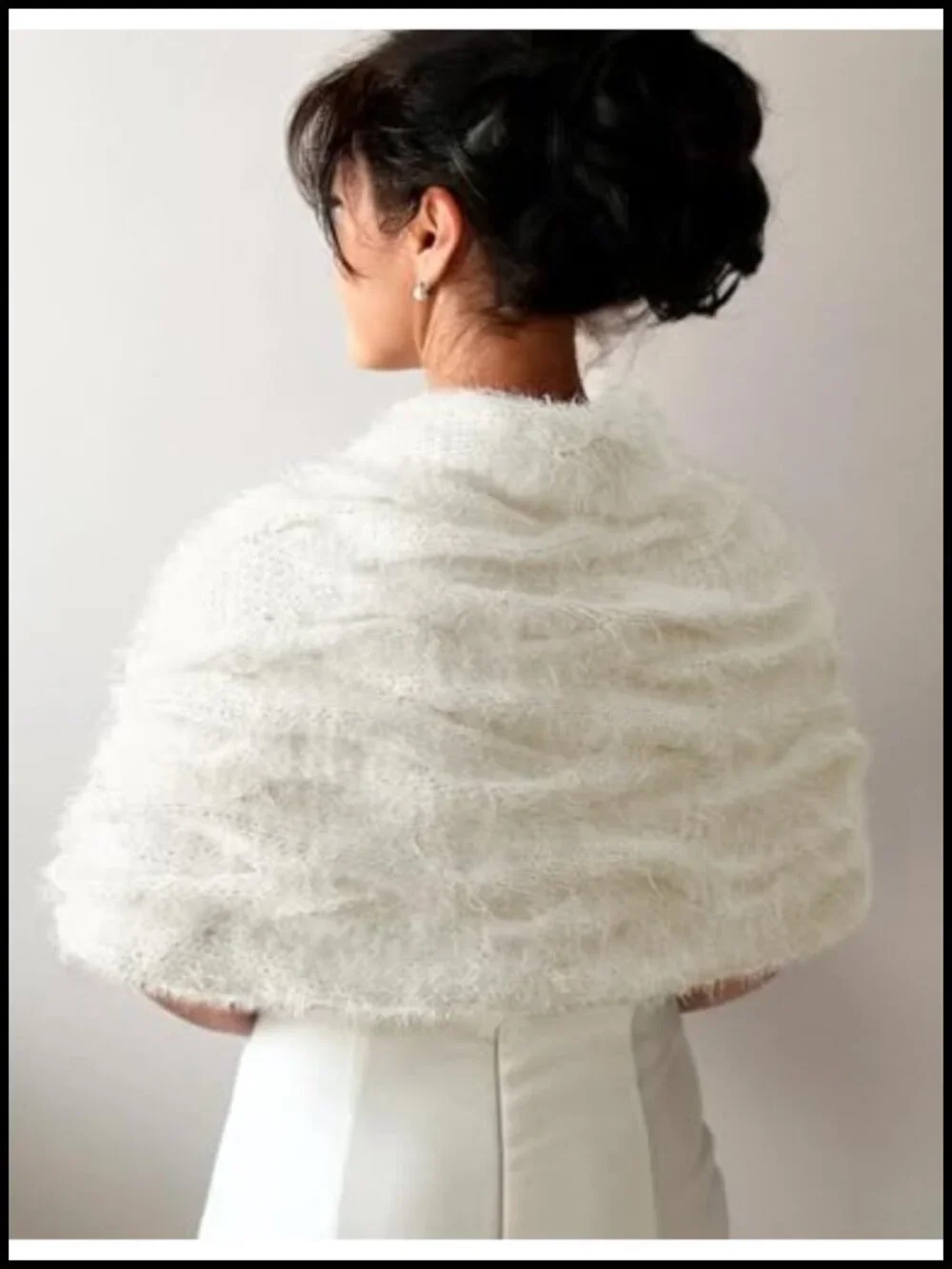 Knitted Shawl Wrap Winter Bridal Wedding Stole Shrug Party Scarf Dress Cover Up